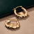 Solvar 14K Gold Claddagh Creole Earrings_10003