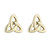 9K Gold Trinity Knot Tiny Stud Earrings
