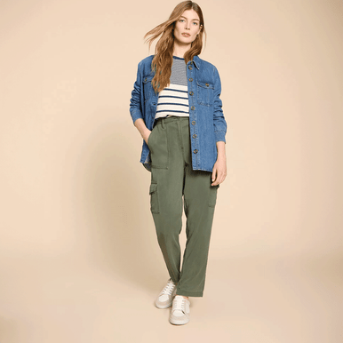 Frederika Trouser in MID GREEN | White Stuff