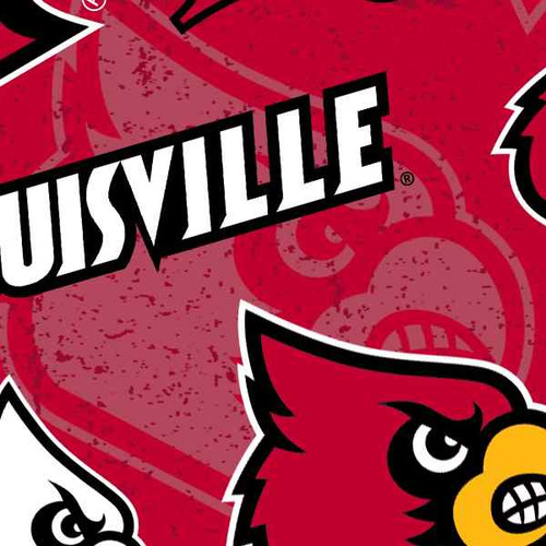 NCAA+University+of+Louisville+Cardinals+Block+Cotton+Fabric+by+The