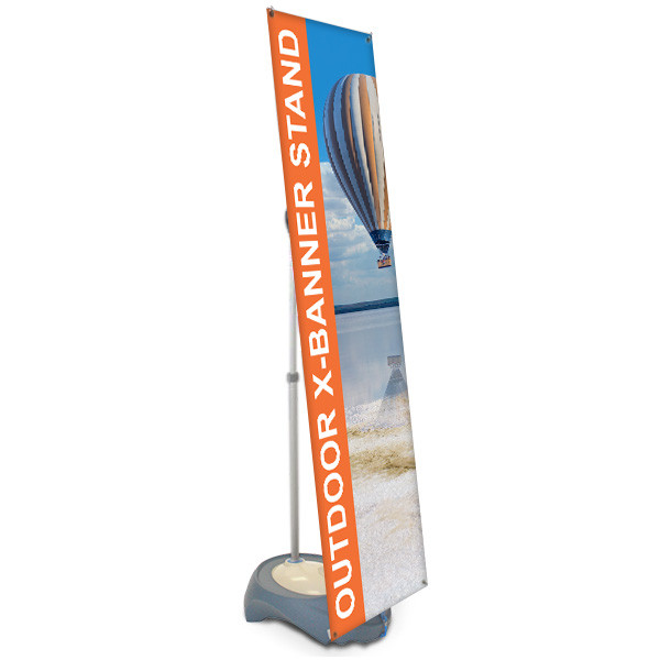 Outdoor X-banner Stand with Printed Graphic