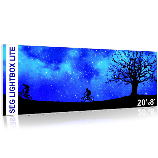 バッグ lightbox 20'x8' Lite SEG Fabric LED Lightbox Display with Printed Graphics