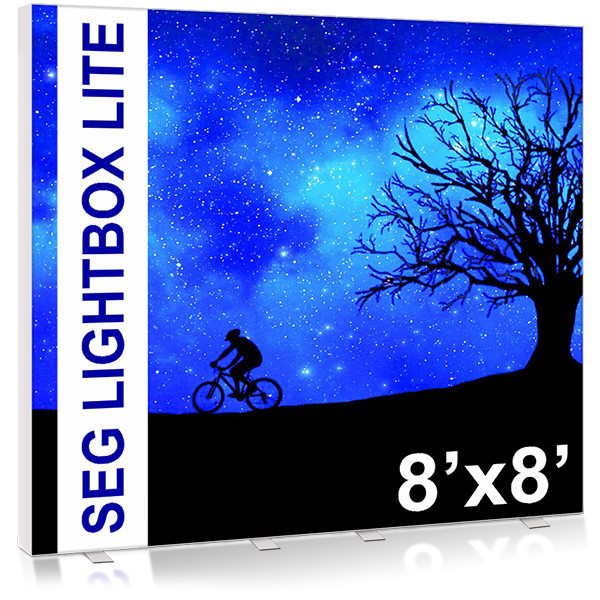 8ftx8ft Lite SEG Fabric LED Lightbox with Printed Graphics