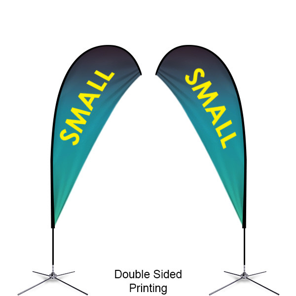 Small Tradeshow Tear Drop Flag Double Sided
