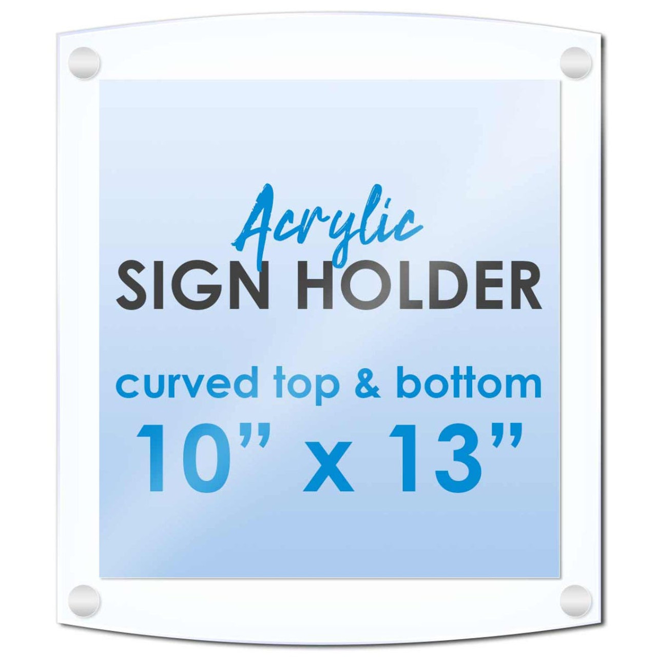 8.5 x 11 Sign Holders - Plastic, Acrylic, Metal