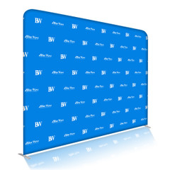 10' x 8' Media Backdrop - Straight Stretch Fabric Zip Stand
