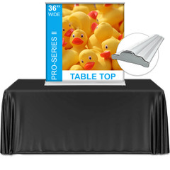 36" wide LITE pro series tabletop retractable banner stand