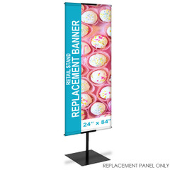 24x84 retail banner stand replacement graphic