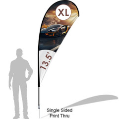 XL Feather flag single sided with spike base