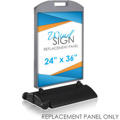 Wind sign with printed panels