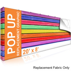 Replacement Graphic for Tension Fabric Pop Up Tradeshow Backdrop 20' x 8'
