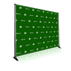 10'x8' Step and Repeat VINYL Backdrop With Stand