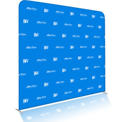 10' x 10' Media Backdrop - Straight Stretch Fabric Zip Stand