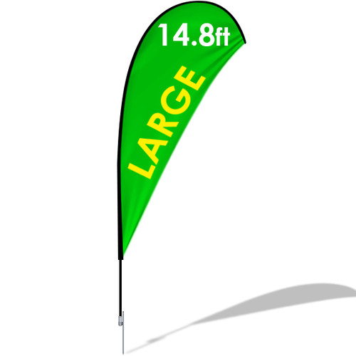 Large single sided flag banner