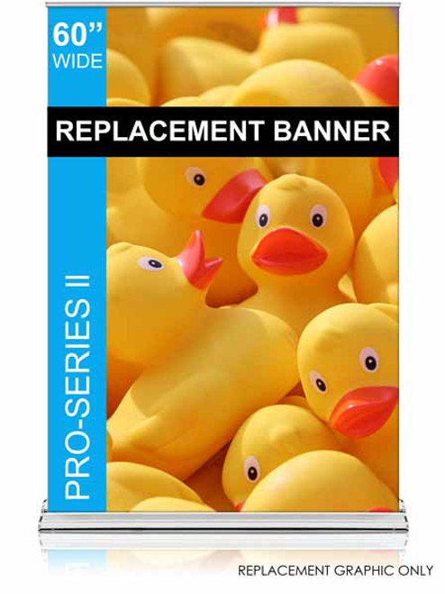 60" wide LITE pro series retractable replacement banner