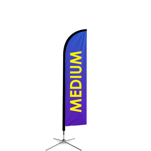 Med single sided feather flag
