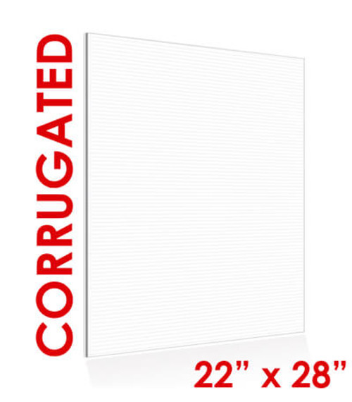 22x28 3/16" standard corrugated plastic, blank sheets