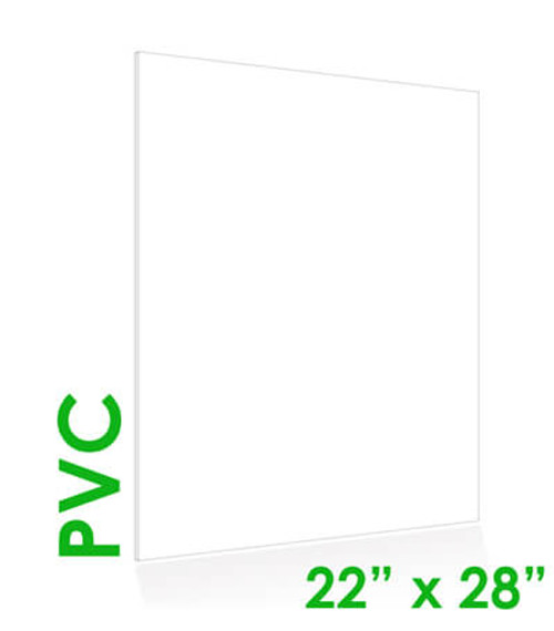 22x28 3/16" standard PVC, blank sheets