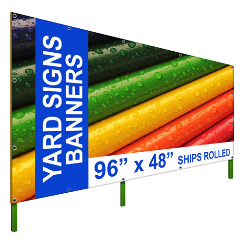 48x96 large yard sign banner for mounting on plywood