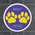 wait here paws floor sticker