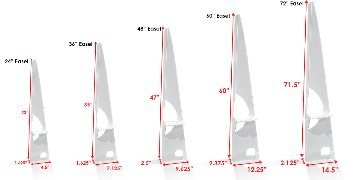 Corrugated Plastic Easel Back Measurements