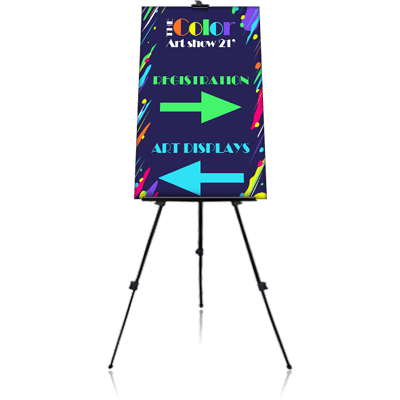 Portable Adjustable Metal Easel Stand for Signs and UK