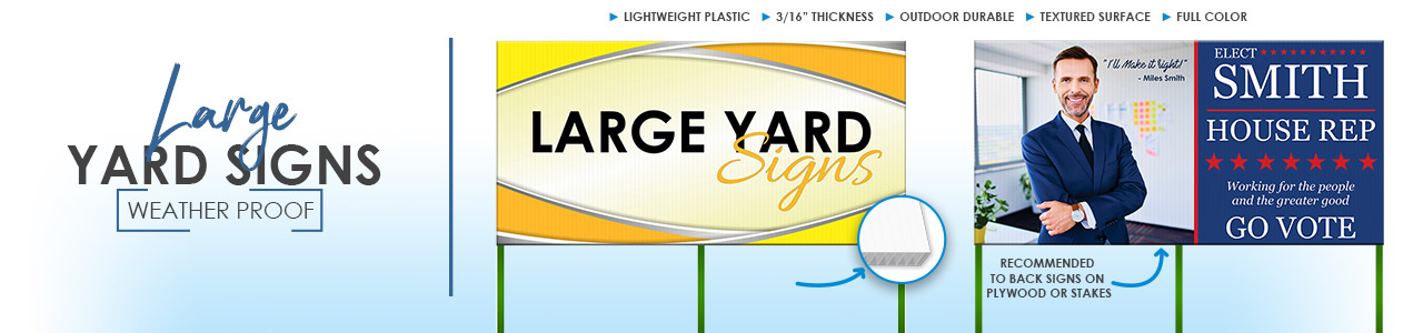 big yard sign