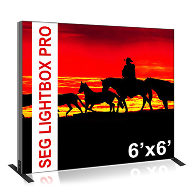 6ftx6ft Pro SEG Fabric LED Lightbox with Printed Graphics