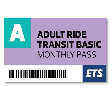 ETS Ride Transit Basic Adult Monthly Pass