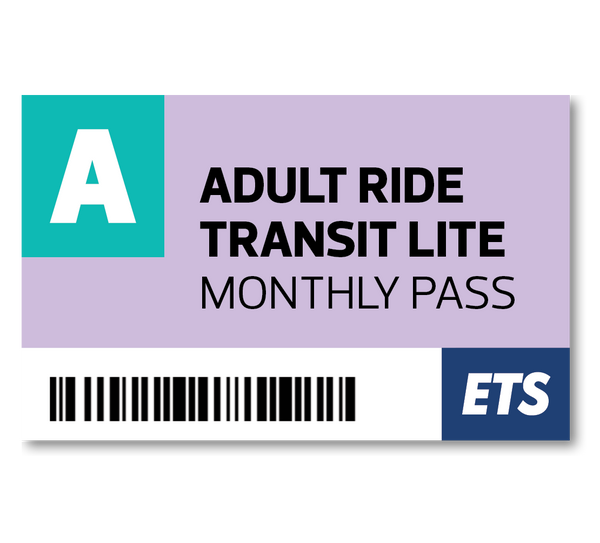 ETS Ride Transit Lite Adult Pass
