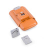 3 Cigar Holder w/ Cutter & Lighter