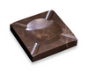 Square Amber "Emperador" Marble Four Cigar Ashtray