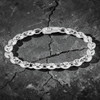 Marine Link Chain Rhodium Plated Sterling Silver Bracelet