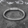 Coda Di Volpe Oxidized Silver Chain Bracelet