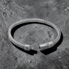 Coda Di Volpe Oxidized Silver Chain Bracelet