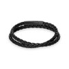 Chelsea Black Leather Rigid Bracelet
