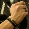Chelsea Black Leather Rigid Bracelet