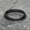 Chelsea Black Leather Rigid Bracelet