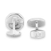 Octagon Cufflinks White Bronze & White Mother Of Pearl