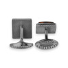 Titanium Classic Cufflinks With Red Tiger Eye