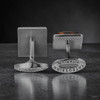 Titanium Classic Cufflinks With Red Tiger Eye