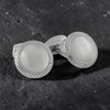 Bullseye Cufflinks With White Mother Of Pearl