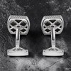 Tonneau Ascot Horse Cufflinks With Black Mother Of Pearl