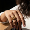 Mini 4 Head Gold Snake Ring