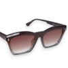 ROYALE - Transparent Chocolate Fade to Crystal w. Gold Metal / Dark Orange Gradient Lens