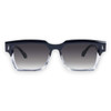 ROOSEVELT - Gloss Black To Crystal Fade w. Silver Metal / Black Gradient Lens