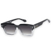 ROOSEVELT - Gloss Black To Crystal Fade w. Silver Metal / Black Gradient Lens