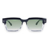 ROOSEVELT - Gloss Black To Crystal Fade w. Silver Metal / Light Green Gradient Lens