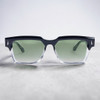 ROOSEVELT - Gloss Black To Crystal Fade w. Silver Metal / Light Green Gradient Lens
