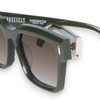 ROOSEVELT - Army Green w. Gold Metal / Brown Gradient Lens
